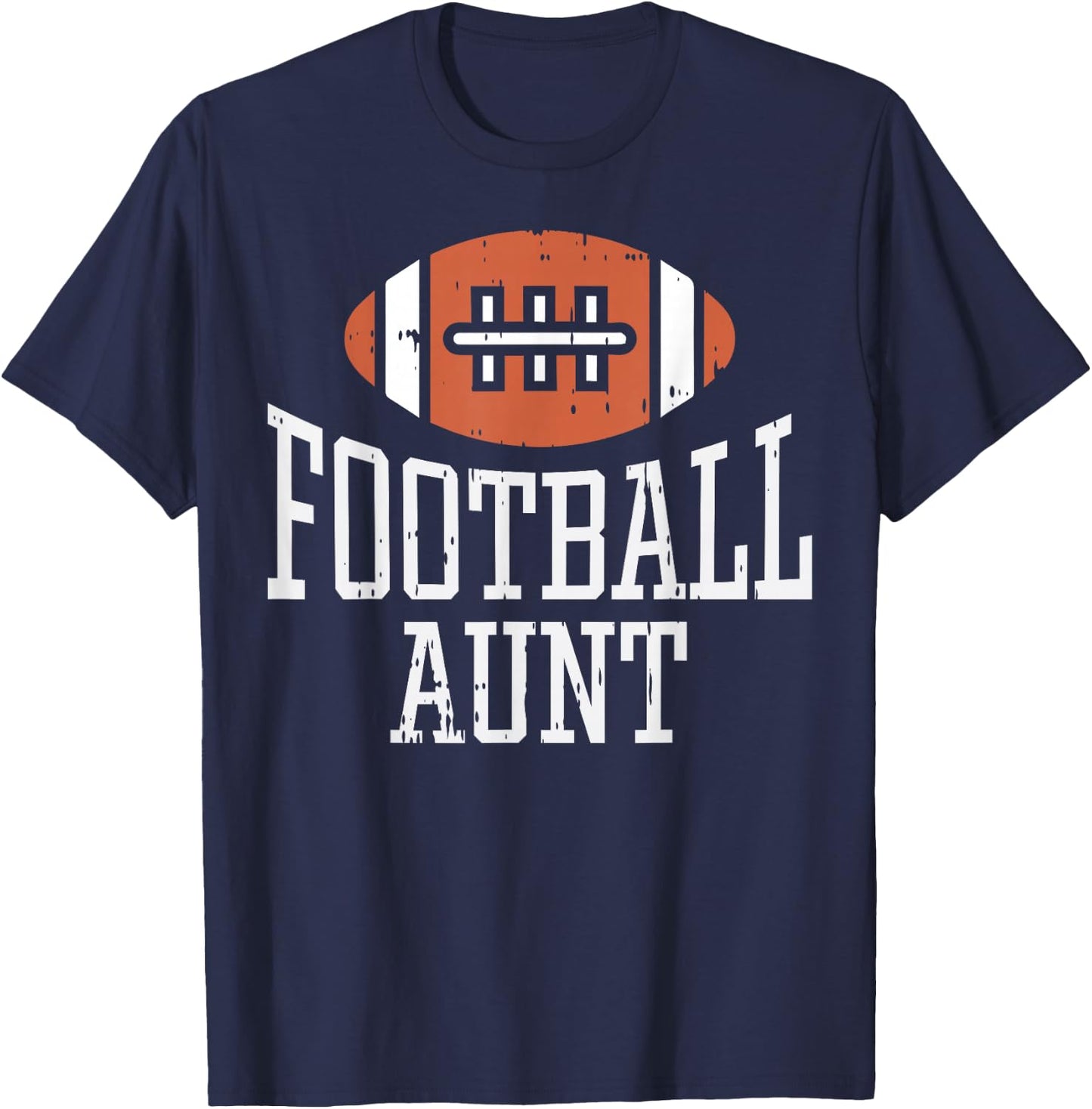 American Football Aunt Vintage Sports Gridiron Game Day T-Shirt - T-Shirt | Navy