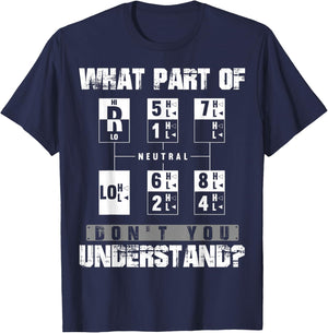 Funny Truck Driver Shirt, 18 Speed Gear T-Shirt - T-Shirt | Navy