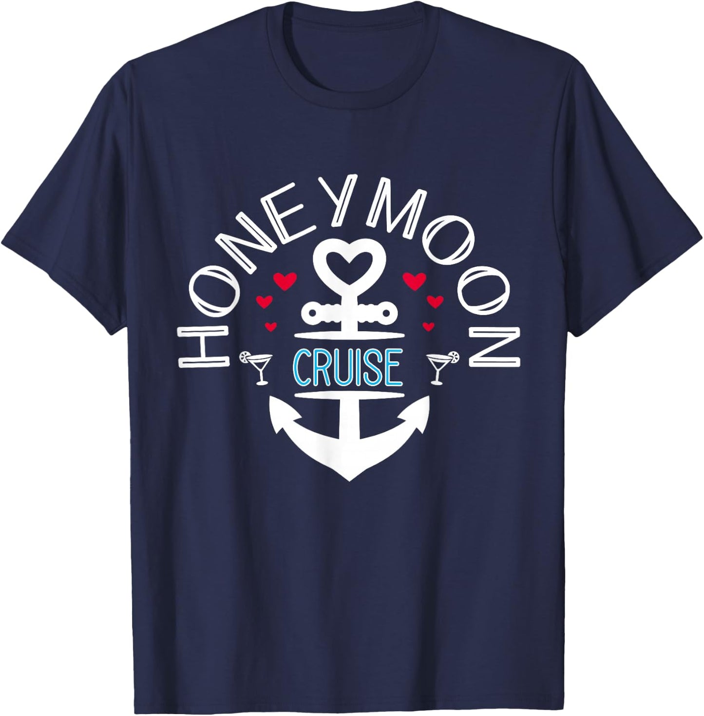 Honeymoon cruise for couples Just Married Gift T-Shirt - T-Shirt | Navy