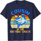 Cousin of the Shark Birthday Boys Matching Family T-Shirt - T-Shirt | Navy
