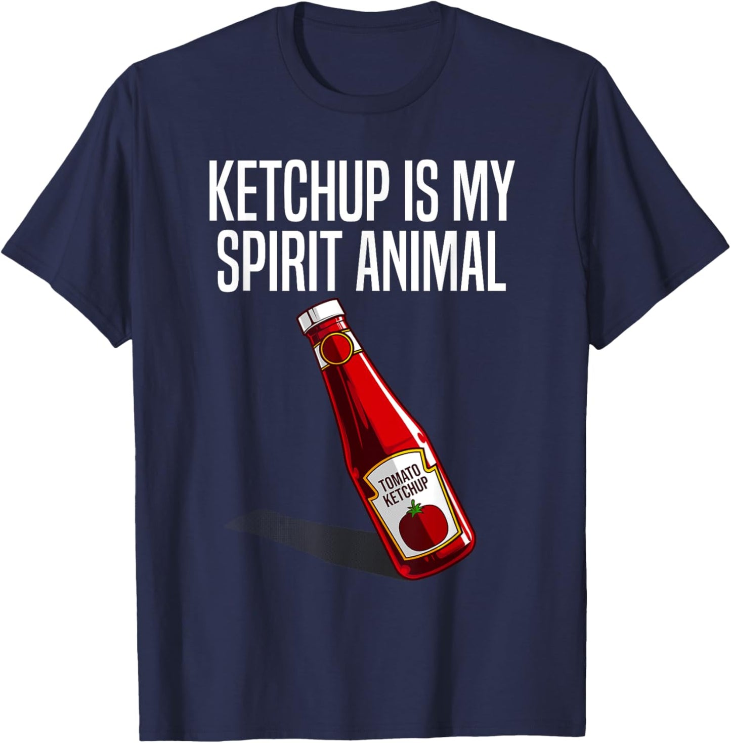Funny Ketchup Lover Gift Women Kids Tomato Fan T-Shirt - T-Shirt | Navy
