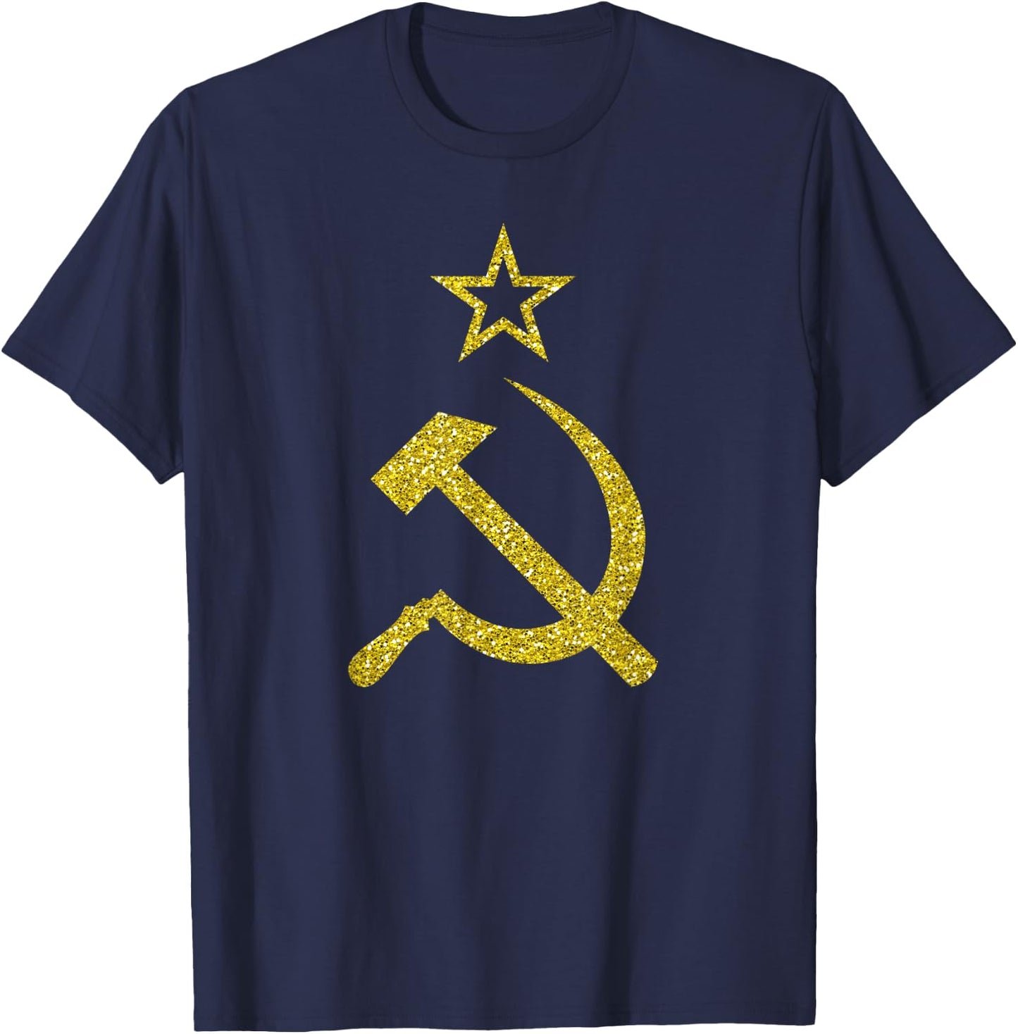 Cool Gold Soviet Union Cccp Hammer Sickle USSR Flag T-Shirt - T-Shirt | Navy
