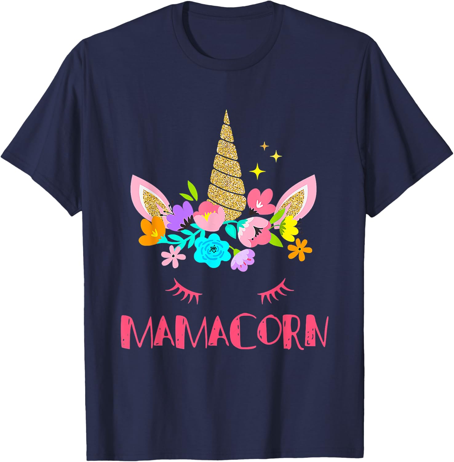 Funny Mamacorn Unicorn Costume Mom Mother's Day T-Shirt - T-Shirt | Navy