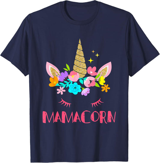 Funny Mamacorn Unicorn Costume Mom Mother's Day T-Shirt - T-Shirt | Navy