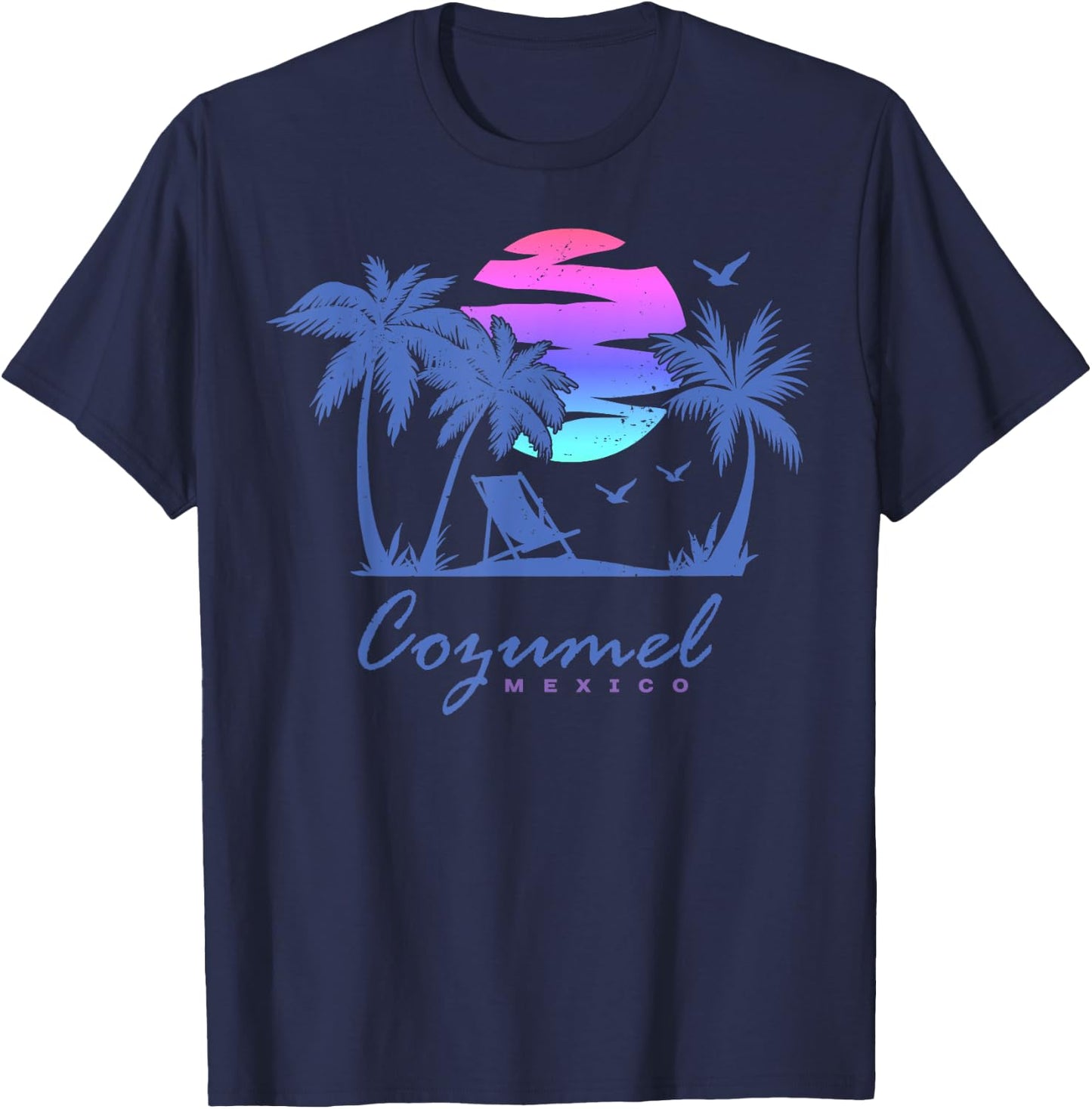 COZUMEL Mexico Beach Vacation Spring Break Honeymoon Vintage T-Shirt - T-Shirt | Navy