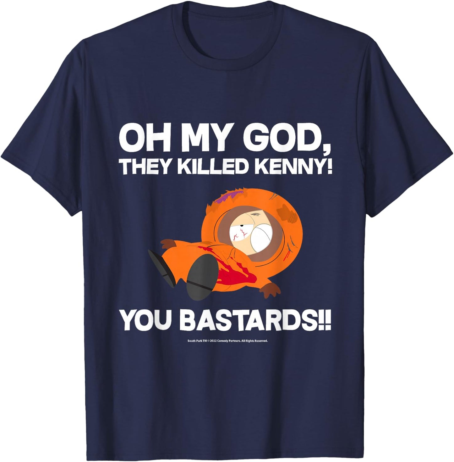 South Park Oh My God They Killed Kenny! T-Shirt - T-Shirt | Navy