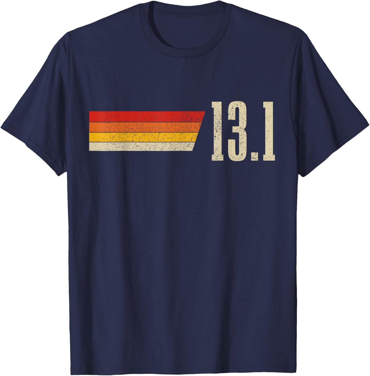 Half Marathon 13.1 Miles Vintage Running Marathon Runner T-Shirt - T-Shirt | Navy