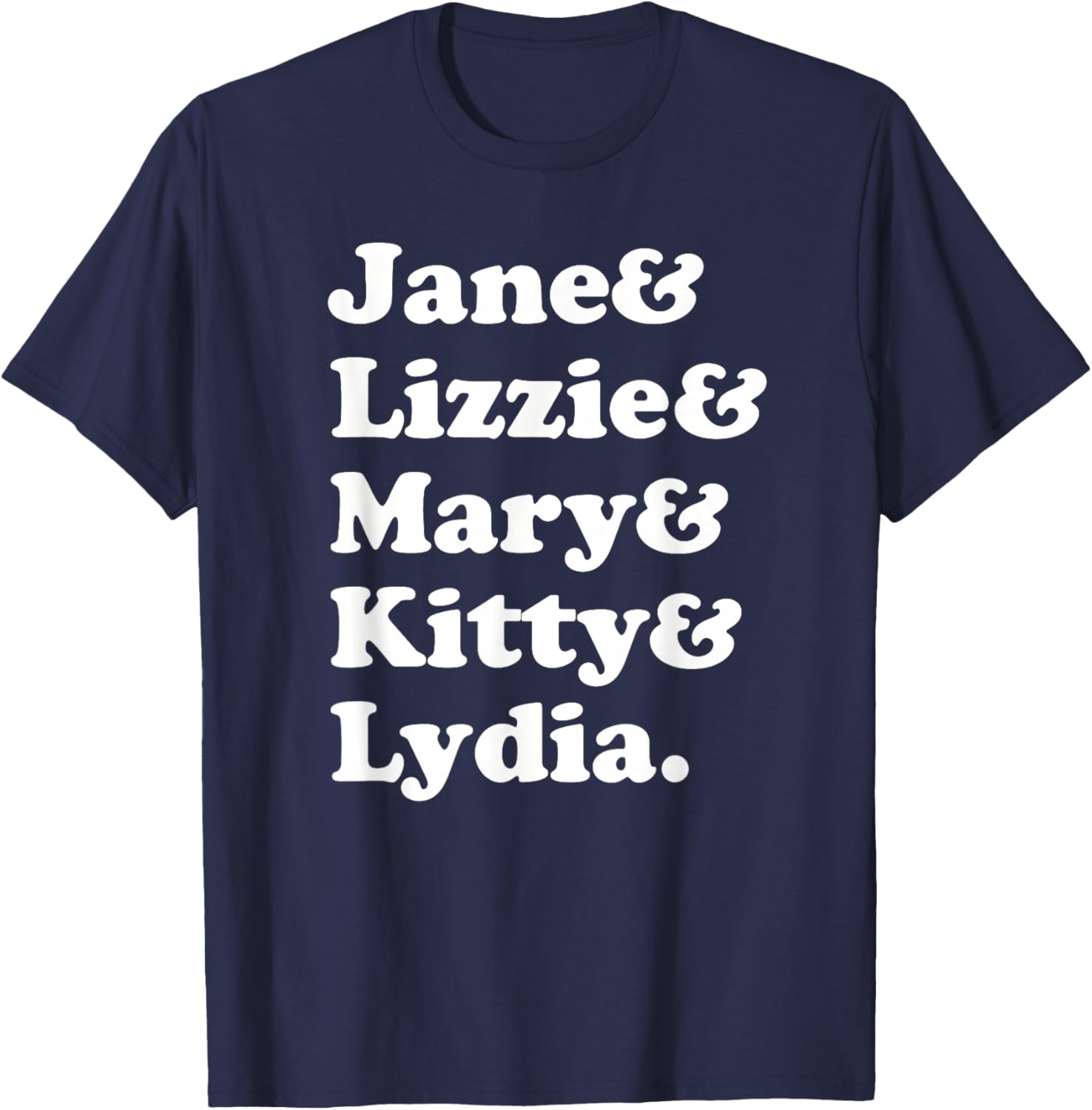 Pride and Prejudice Jane Austen - Bennet Sisters T-Shirt - T-Shirt | Navy
