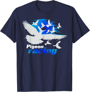 Pigeon Racing Shirt | Classic Bird Racers' Gift T-Shirt - T-Shirt | Navy