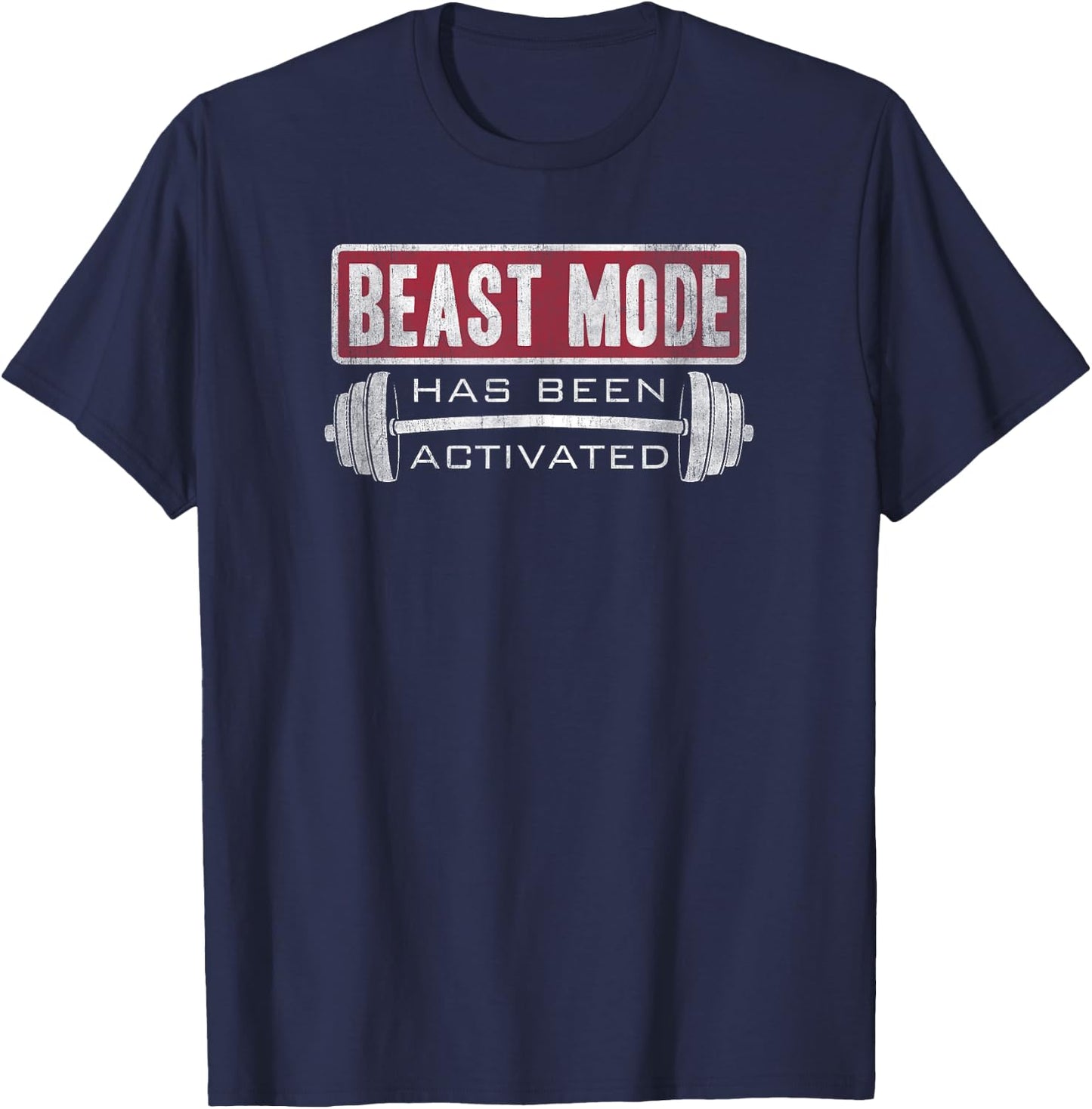 Trendy Gym Beast Mode Has Been Activated Lift T-Shirt - T-Shirt | Navy
