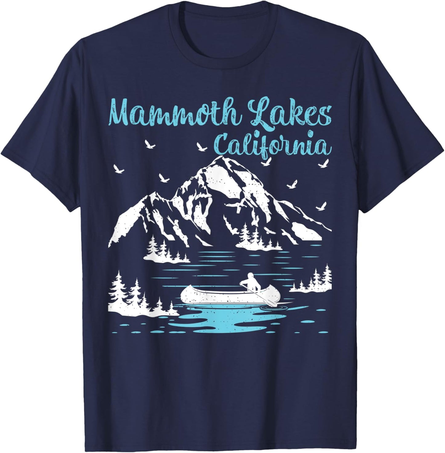 Summer Vacation Retro California Mammoth Lake Men Women Kids T-Shirt - T-Shirt | Navy