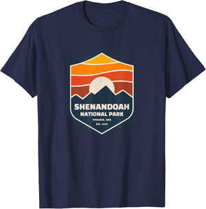 Family Vacation Gift - Retro Shenandoah National Park T-Shirt - T-Shirt | Navy