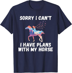 Sorry i cant i have Plans with my Horse Riding T-Shirt - T-Shirt | Navy