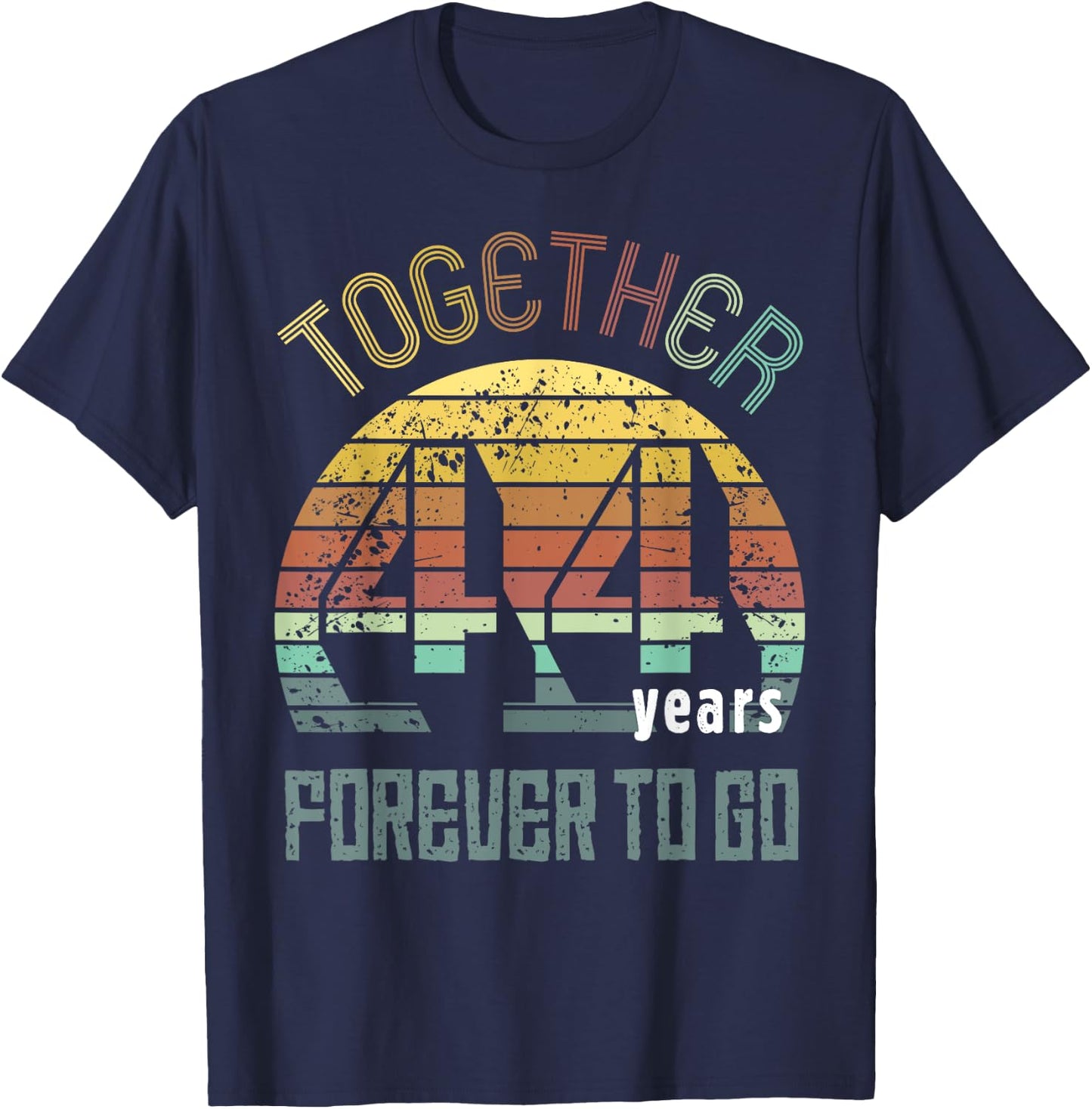44th Years Wedding Anniversary Gifts For Couples Matching 44 T-Shirt - T-Shirt | Navy