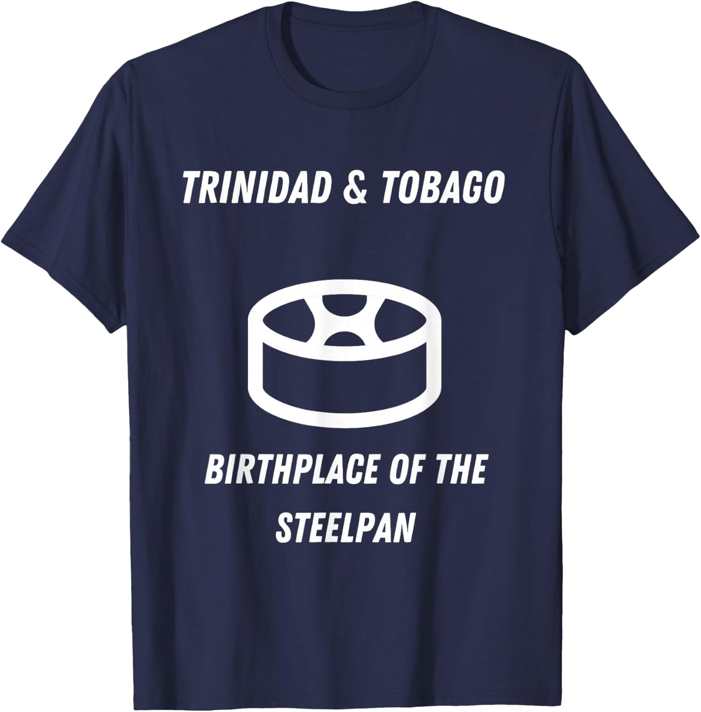 Steelpan Trinidad and Tobago Sayings Trini Pride Flag T-Shirt - T-Shirt | Navy