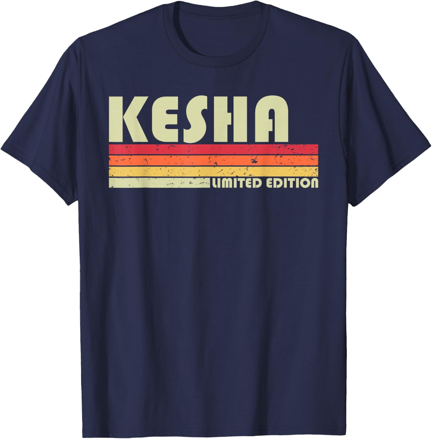 Kesha Name Personalized Retro Vintage 80s 90s Birthday T-Shirt - T-Shirt | Navy