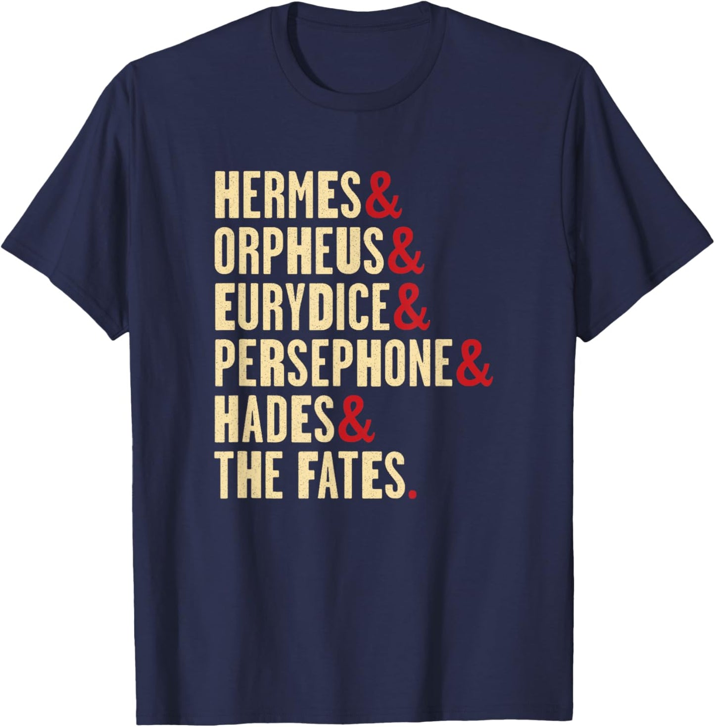 Hades & Persephone & Orpheus & Eurydice - Greek Mythology T-Shirt - T-Shirt | Navy