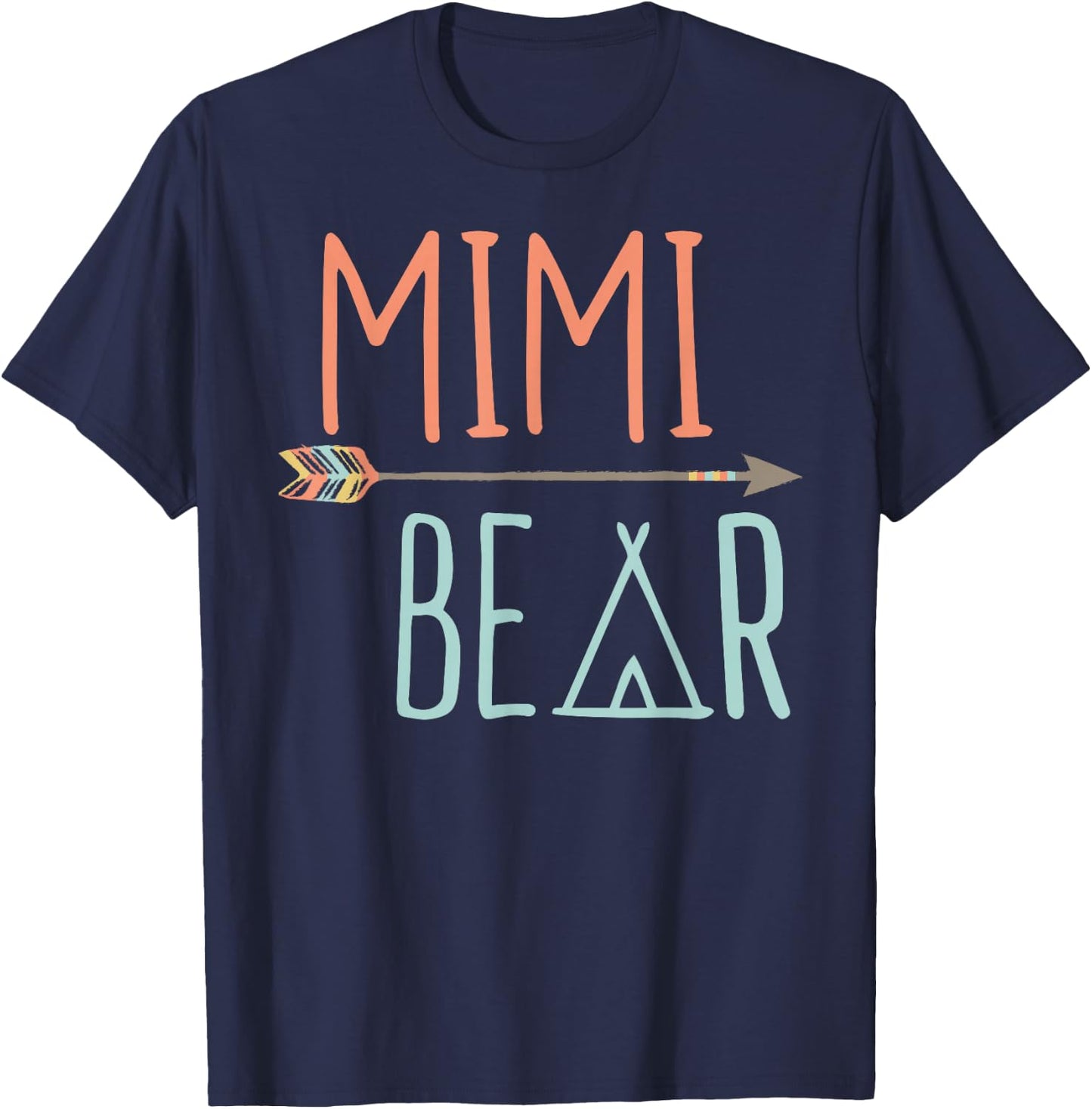 Tribal Arrow Mimi Bear Shirt Grandma Shirt T-Shirt - T-Shirt | Navy