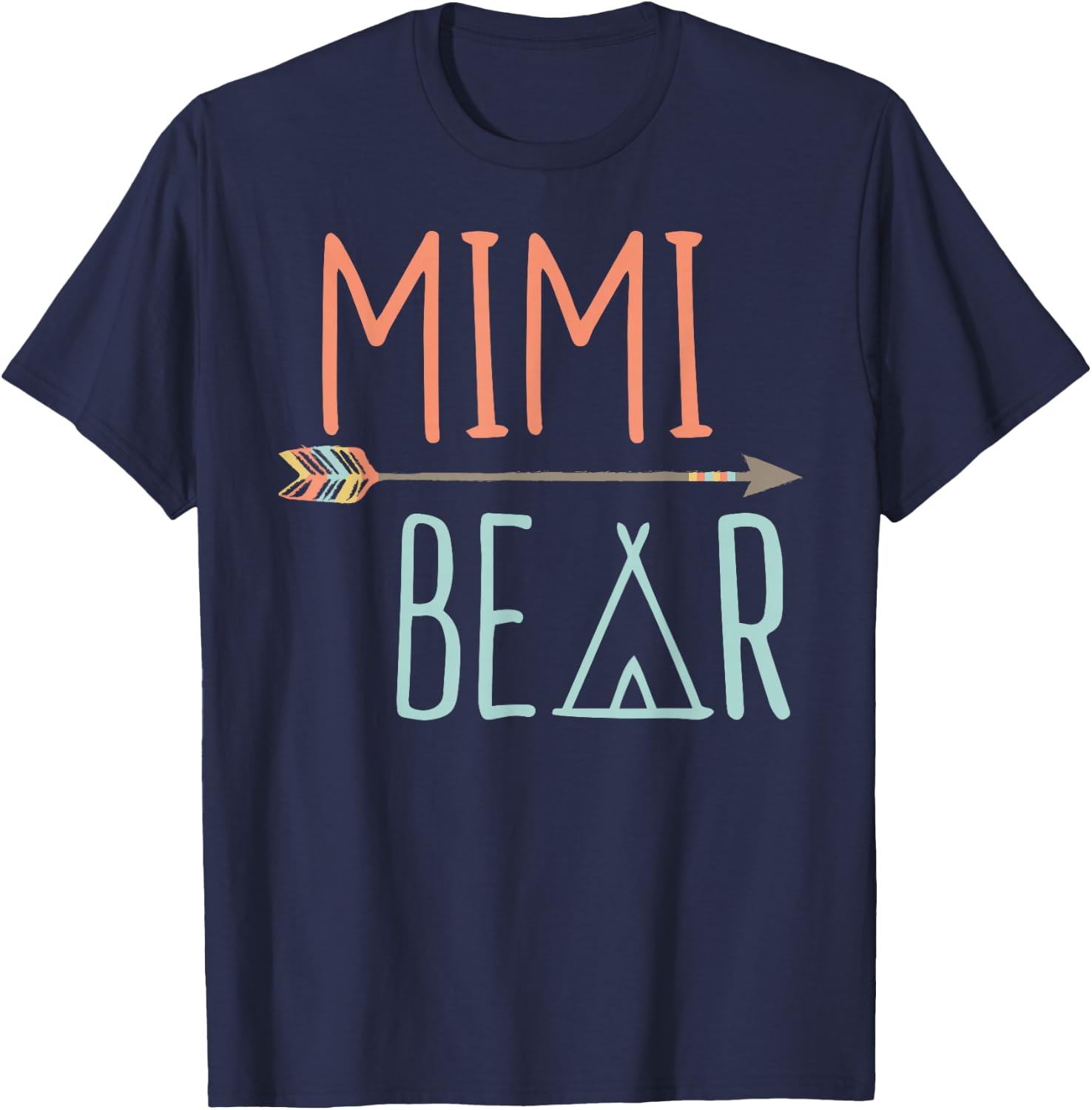 Tribal Arrow Mimi Bear Shirt Grandma Shirt T-Shirt - T-Shirt | Navy