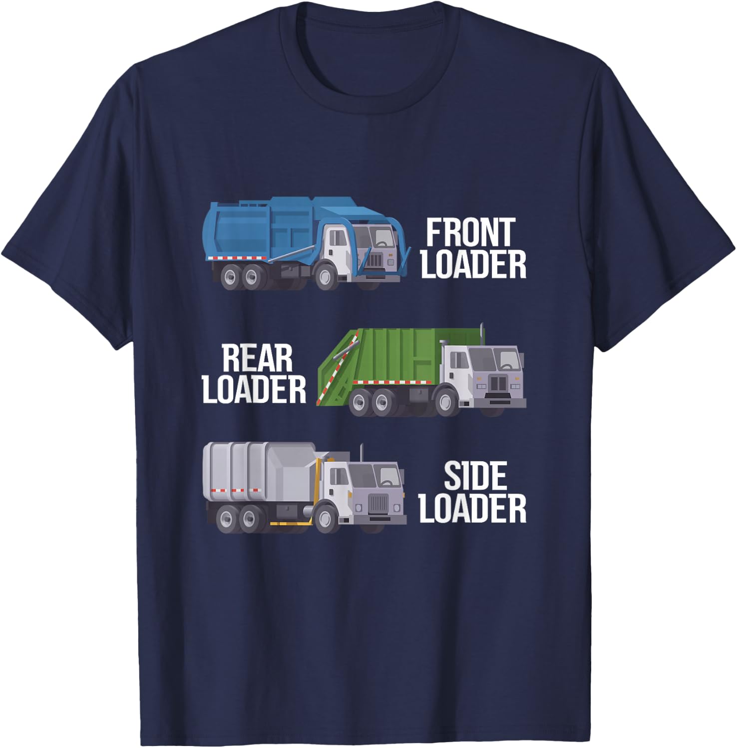Recycling Trash Waste Separation Garbage Truck T-Shirt - T-Shirt | Navy