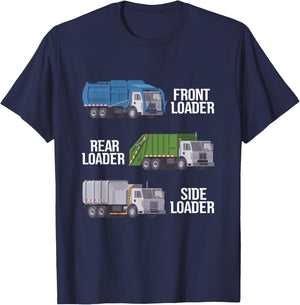 Recycling Trash Waste Separation Garbage Truck T-Shirt - T-Shirt | Navy