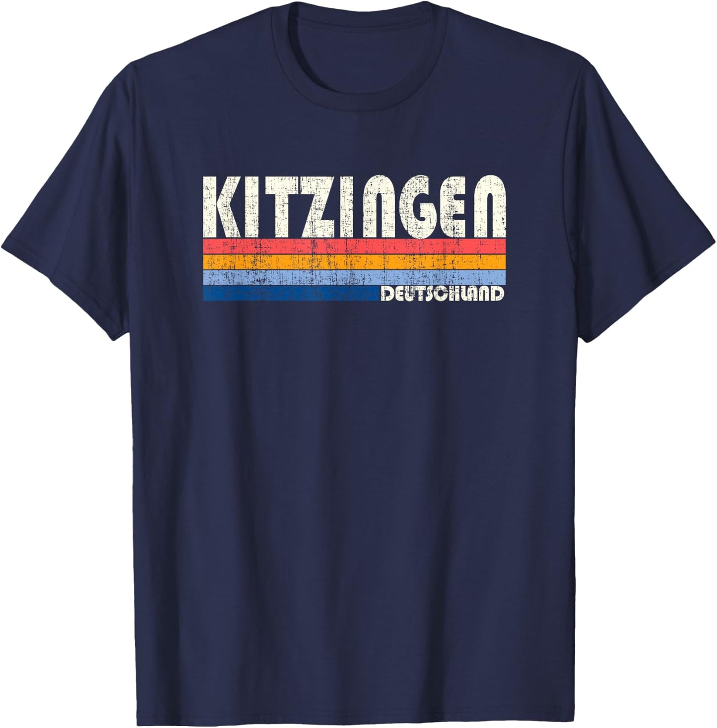 Retro Vintage 70s 80s Style Kitzingen, Deutschland T-Shirt - T-Shirt | Navy