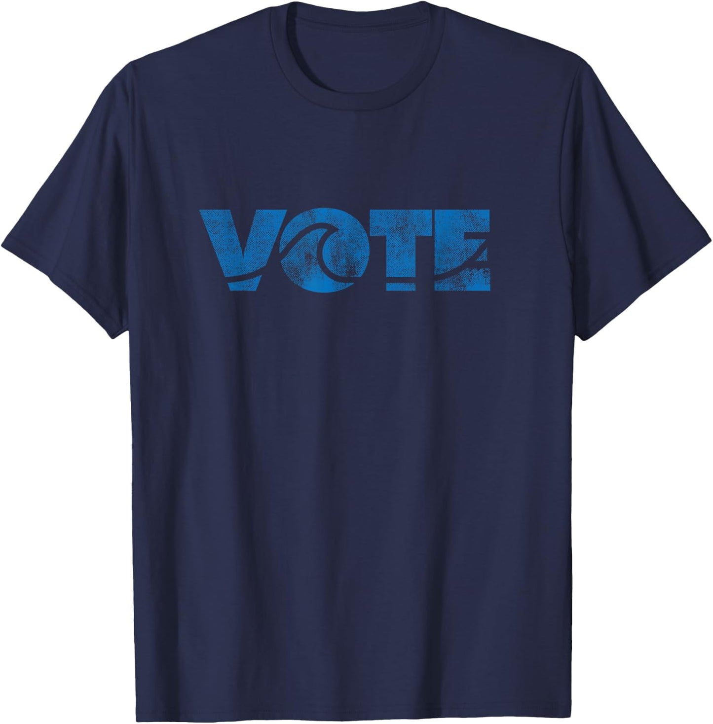 Vote Blue Wave 2024 Democratic Voter T-Shirt - T-Shirt | Navy