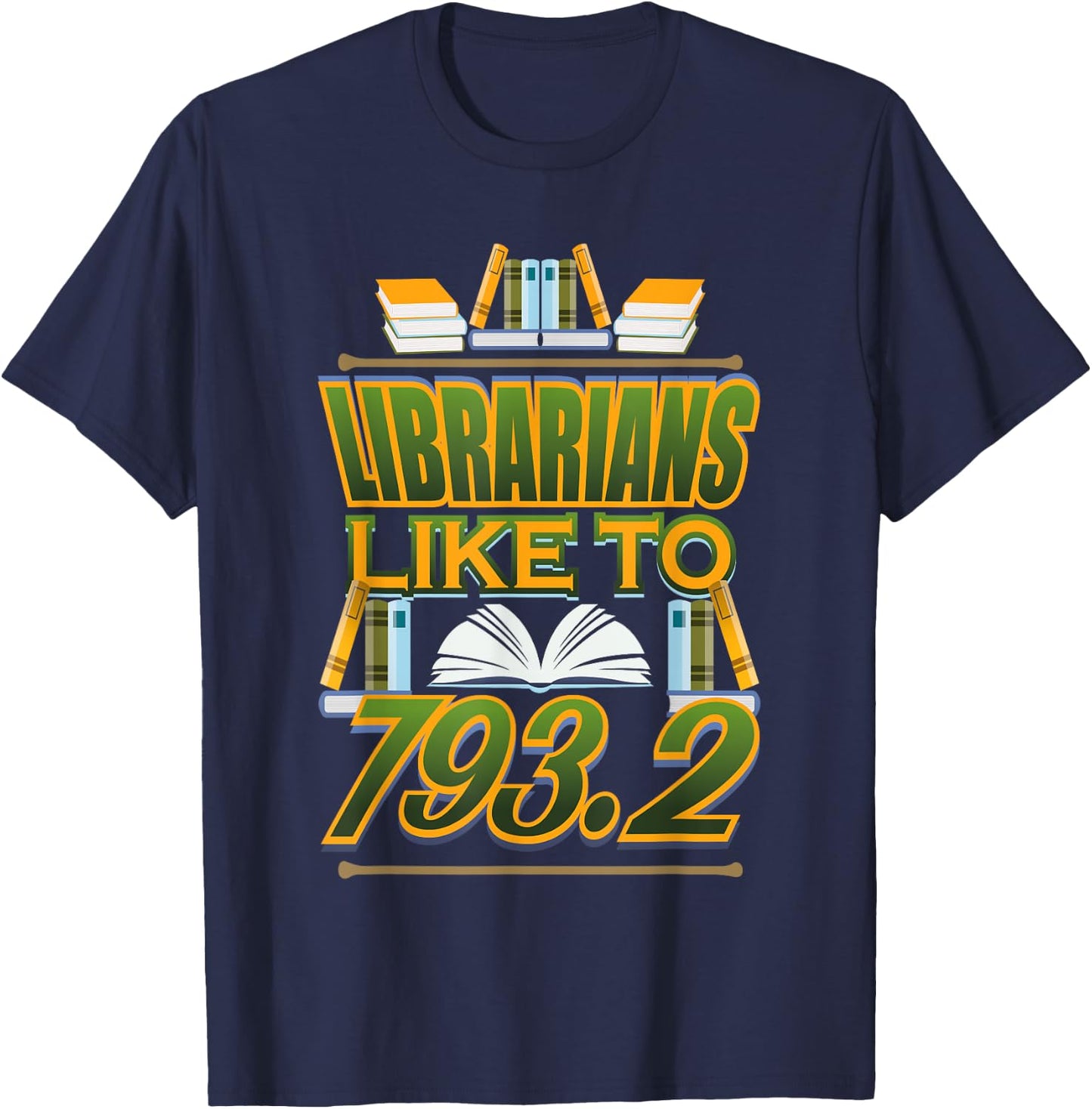 Funny Dewey Decimal Librarian Pun T-Shirt - T-Shirt | Navy