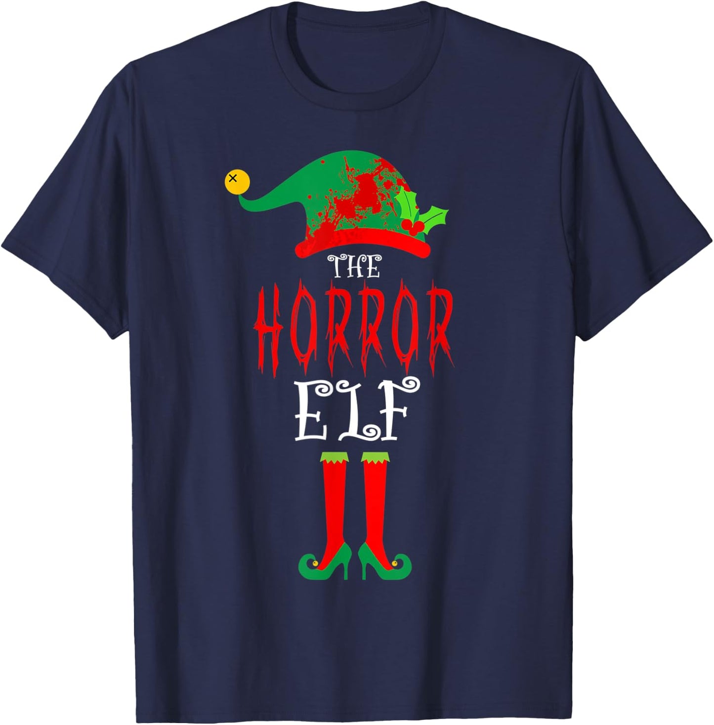 Christmas The Horror Elf T-Shirt - T-Shirt | Navy
