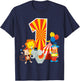 1st Birthday Shirt Boys Girls Circus Theme Birthday Party T-Shirt - T-Shirt | Navy
