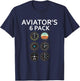Aviator Pack of 6 : Pilot Novelty Humour T-Shirt - T-Shirt | Navy