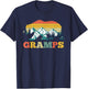 Vintage Gramps Bear Camper Camping Mountain Father's Day T-Shirt - T-Shirt | Navy
