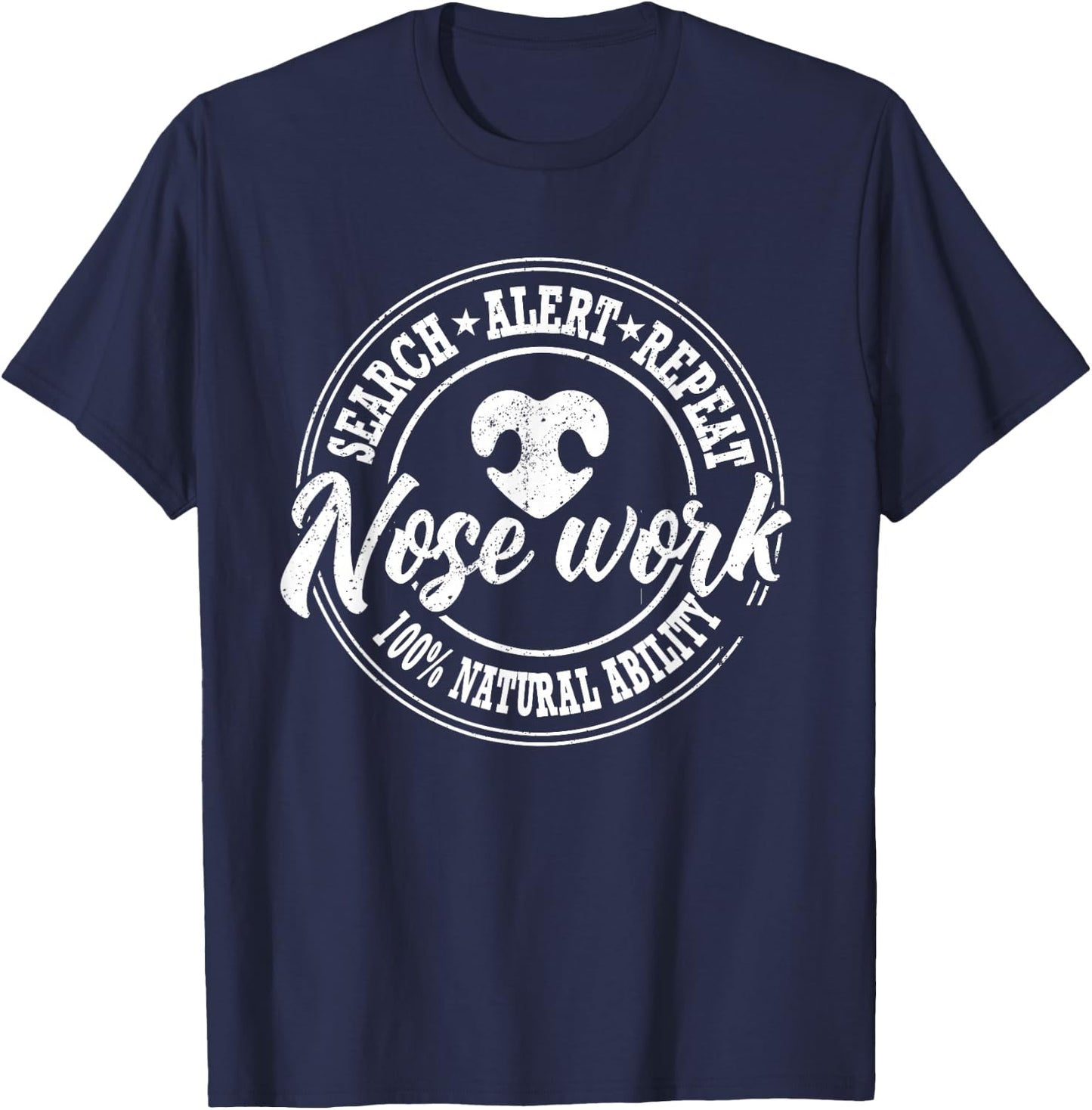 Nosework Dog sport Training Nose Work scent work for dogs T-Shirt - T-Shirt | Navy