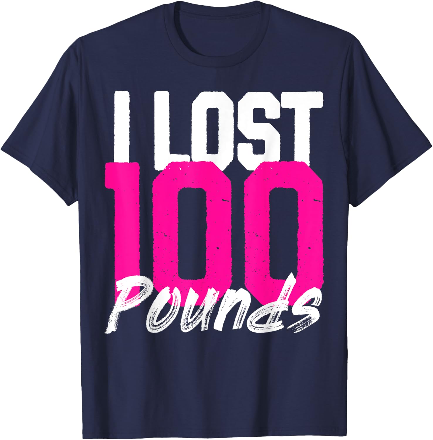I Lost 100 Pounds - Proud Weightloss Announcement - women T-Shirt - T-Shirt | Navy