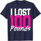 I Lost 100 Pounds - Proud Weightloss Announcement - women T-Shirt - T-Shirt | Navy