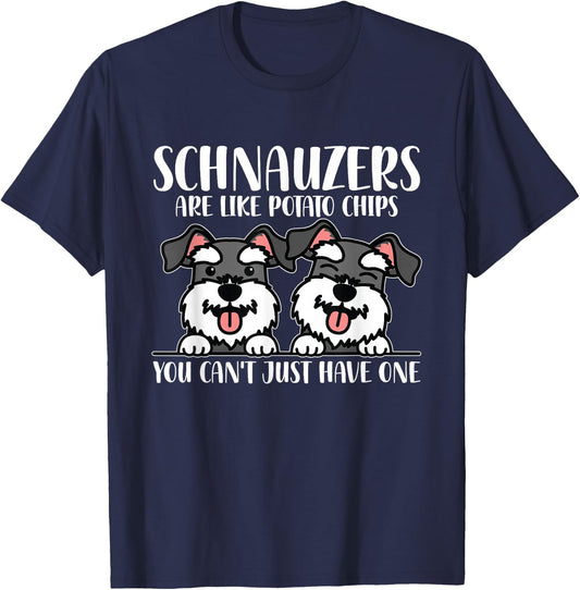 Schnauzers are Like Dog Owner Schnauzer T-Shirt - T-Shirt | Navy