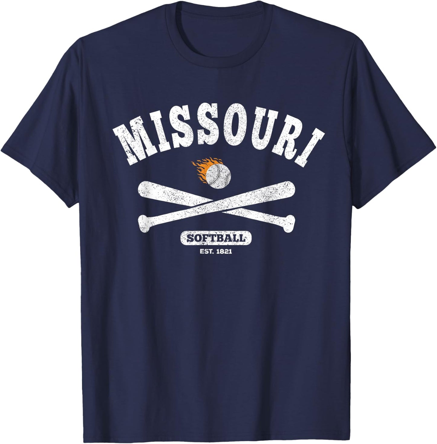 Missouri Softball Classic Retro Style Women T-Shirt - T-Shirt | Navy