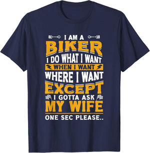 Biker Outfit Funny Motorcycle Quotes Accessories T-Shirt - T-Shirt | Navy
