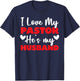 I Love My Pastor Husband T-Shirt - T-Shirt | Navy