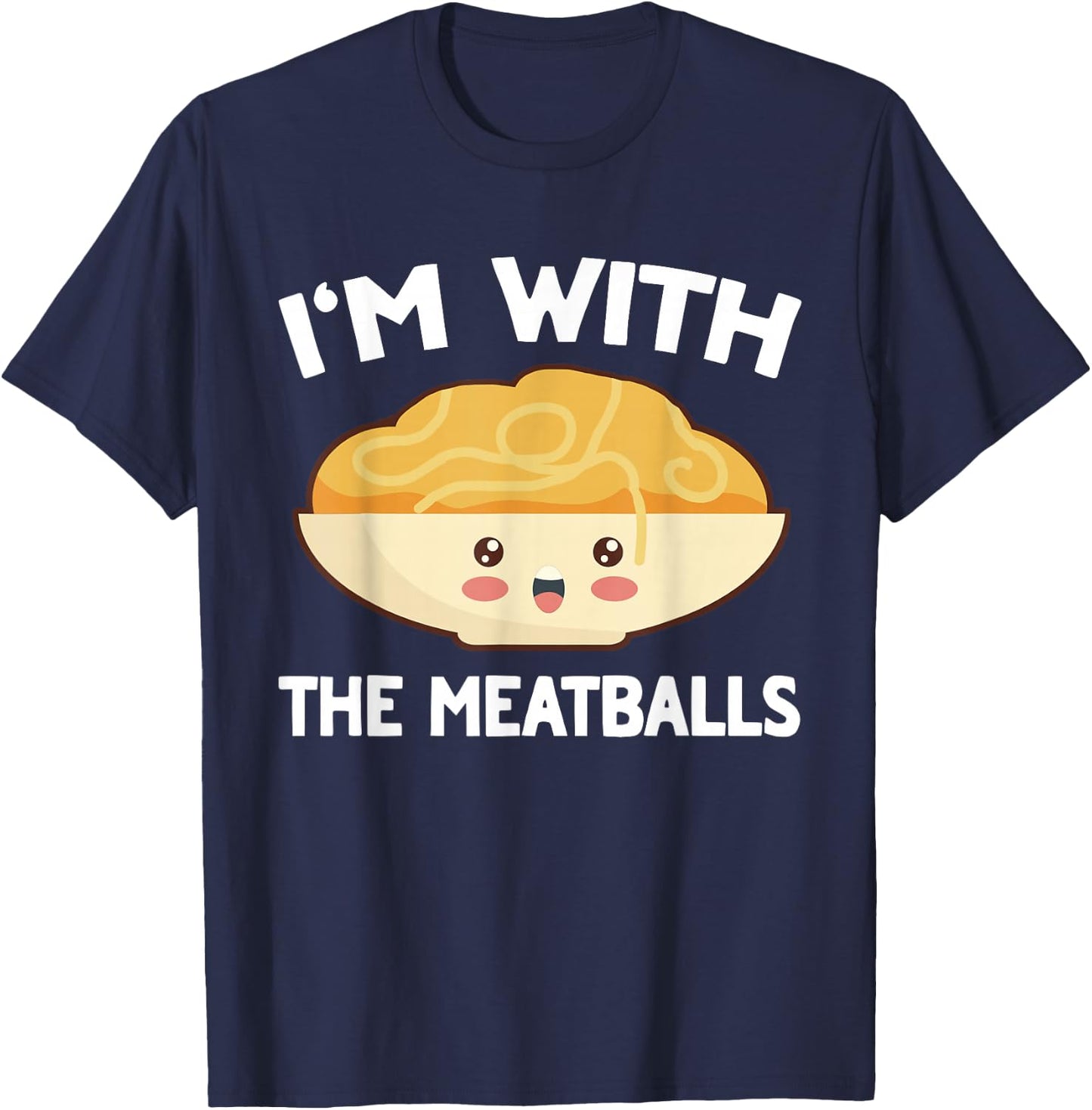 Spaghetti & Meatballs Matching Couples His & Hers T-Shirt - T-Shirt | Navy