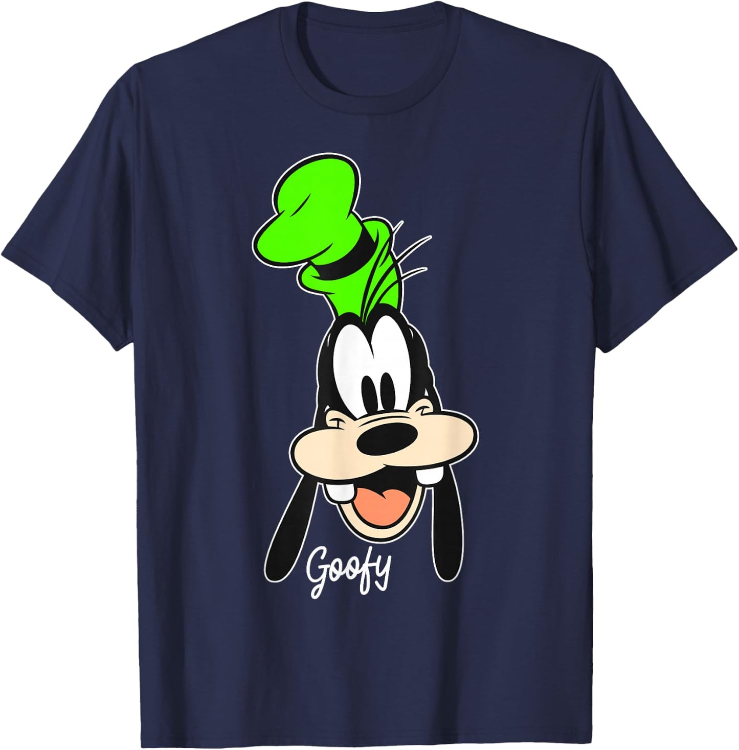 Disney Mickey and Friends Goofy Big Face Vintage Portrait T-Shirt - T-Shirt | Navy