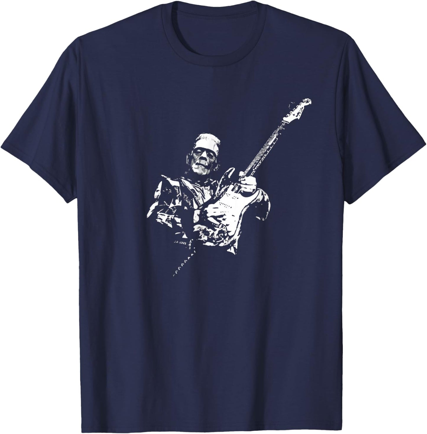 Frankenstein Guitar Player T-Shirt - T-Shirt | Navy