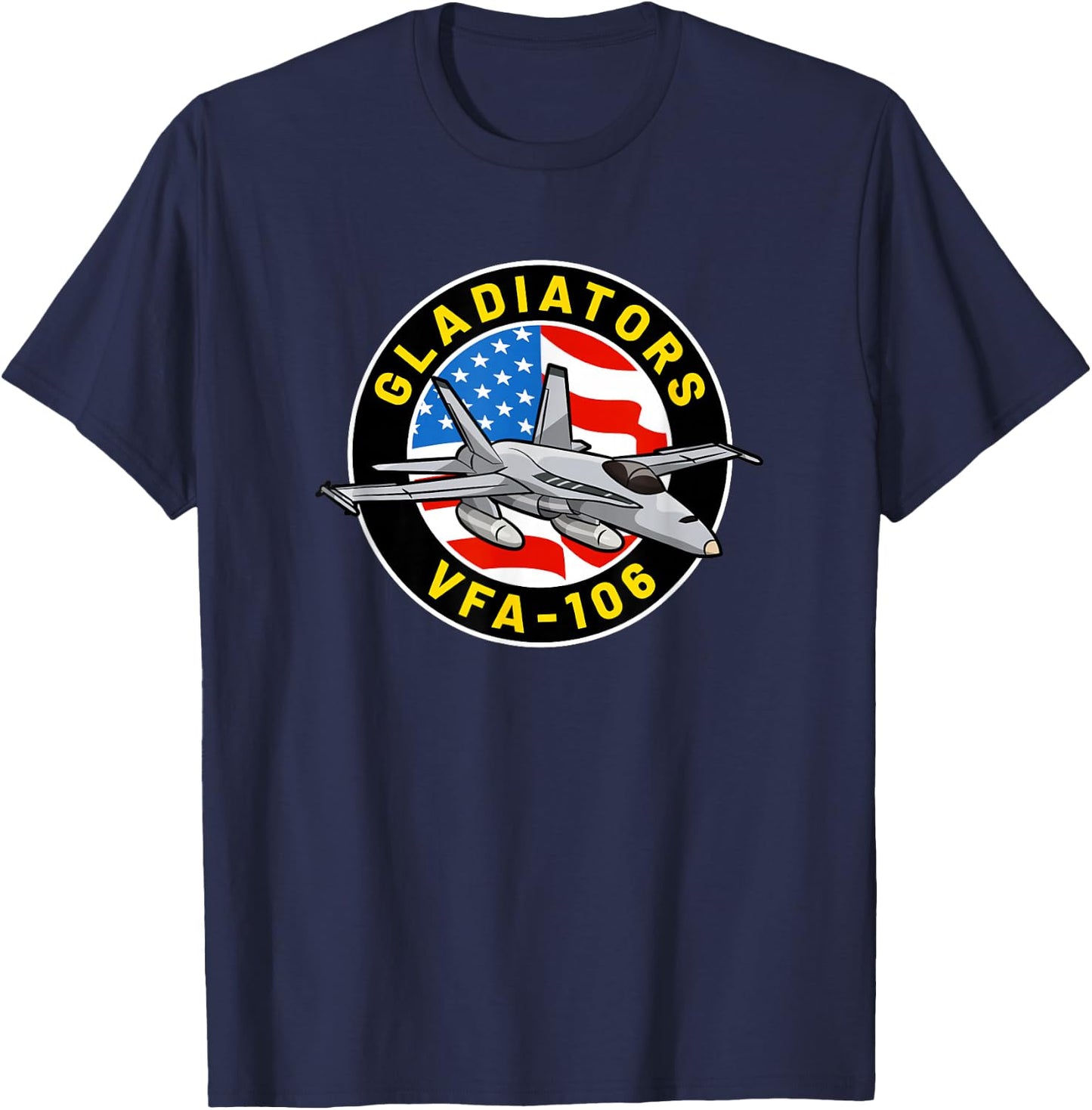 VFA-106 Squadron F-18 Super Hornet T-Shirt - T-Shirt | Navy