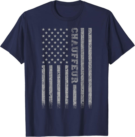 Chauffeur American Flag T-Shirt - T-Shirt | Navy