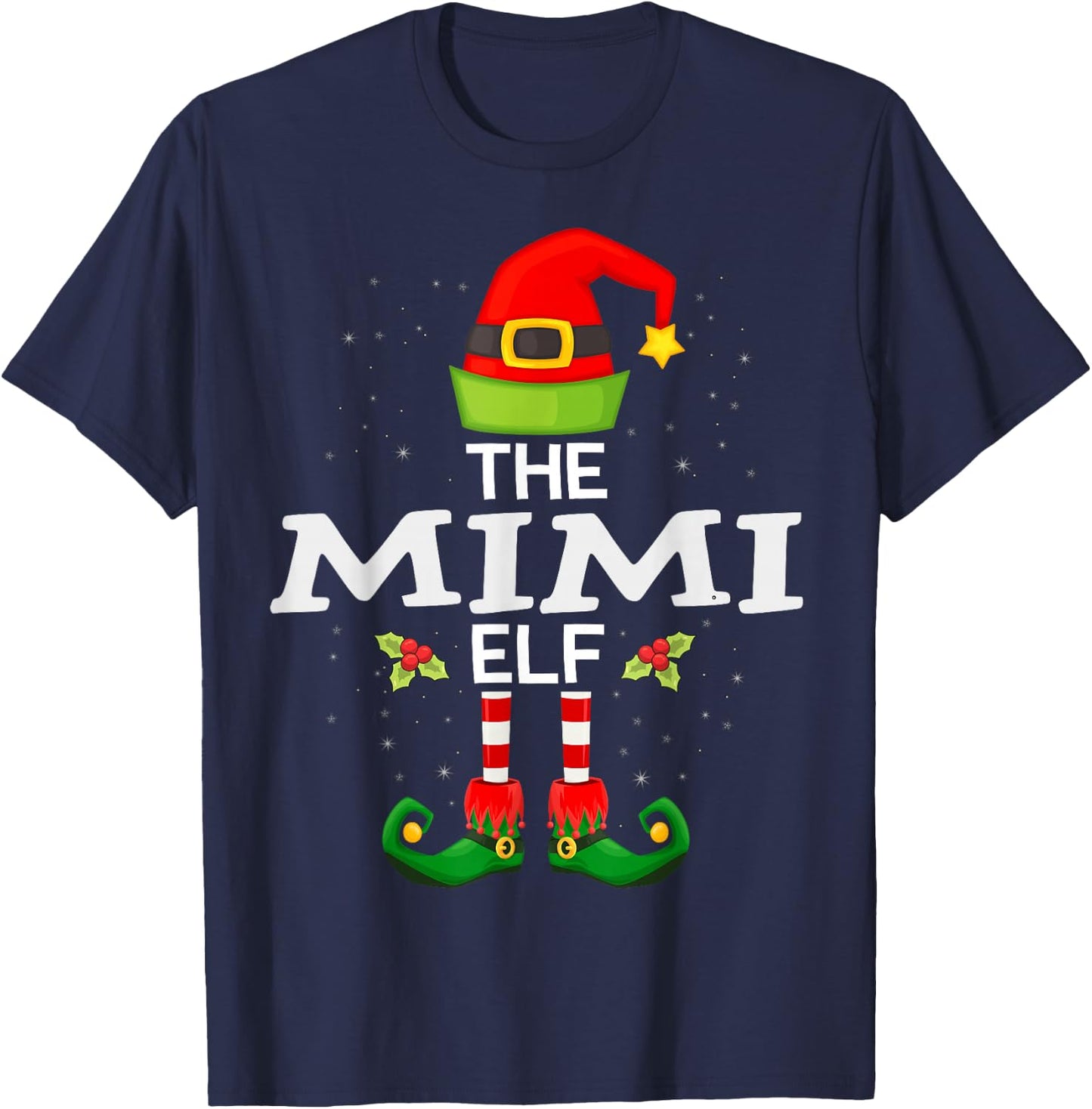 The Mimi Elf Christmas Family Matching Pajama T-Shirt - T-Shirt | Navy