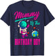 Mommy Of The Birthday Boy Space Party Planet Astronaut Bday T-Shirt - T-Shirt | Navy
