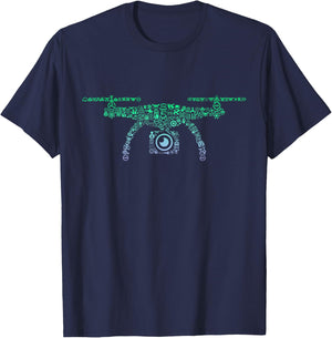 Drone Icon for Drone Pilot | Operator Boys Quadcopter T-Shirt - T-Shirt | Navy