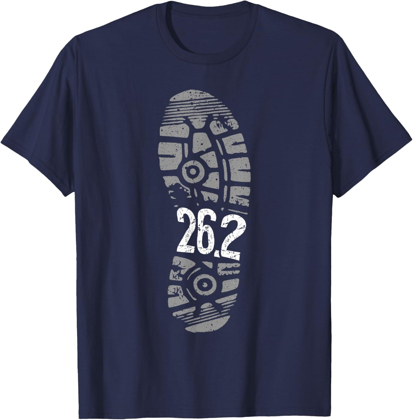 Cool Marathon Art Men Women 26.2 Marathoner Running Finisher T-Shirt - T-Shirt | Navy