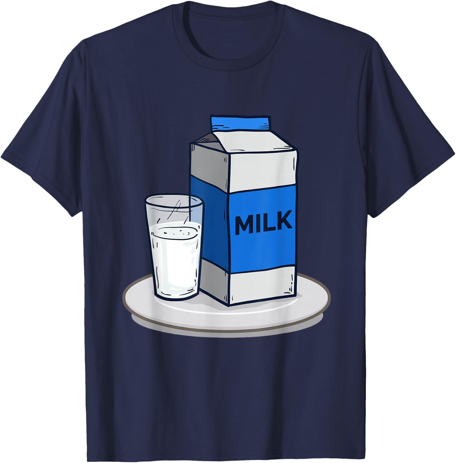 Matching Halloween Outfit Cookies and Milk Costume T-Shirt - T-Shirt | Navy