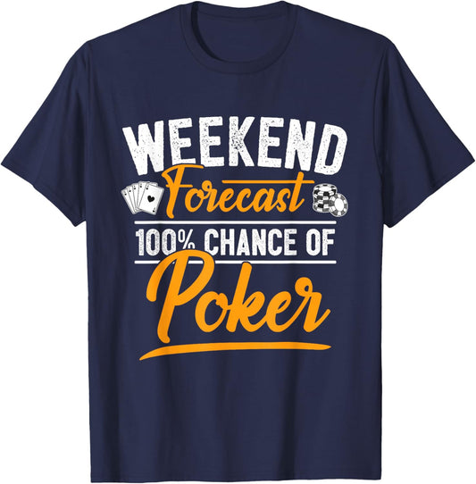 Poker Player Poker Cards Game I Friends Weekend T-Shirt - T-Shirt | Navy
